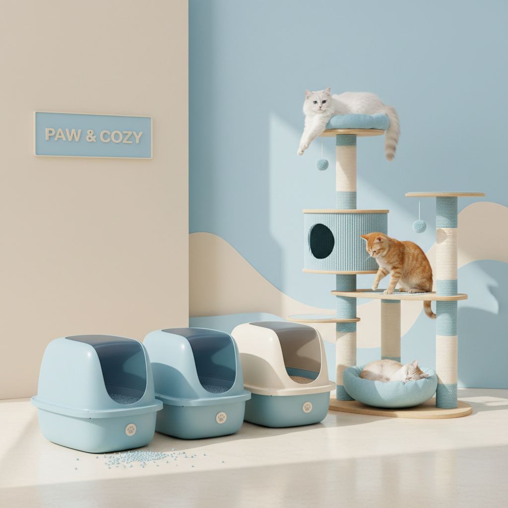 Cat litter and scratchers