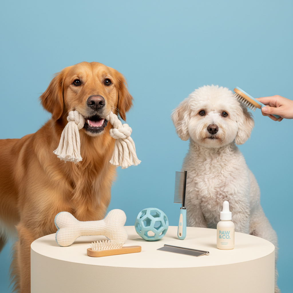 Dog toys and Grooming