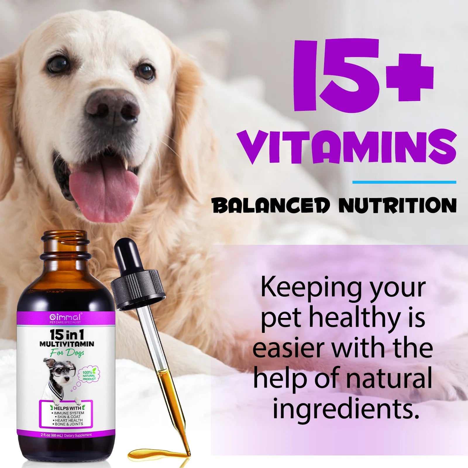 15 in 1 Multivitamin for Dog Helps with Immune System