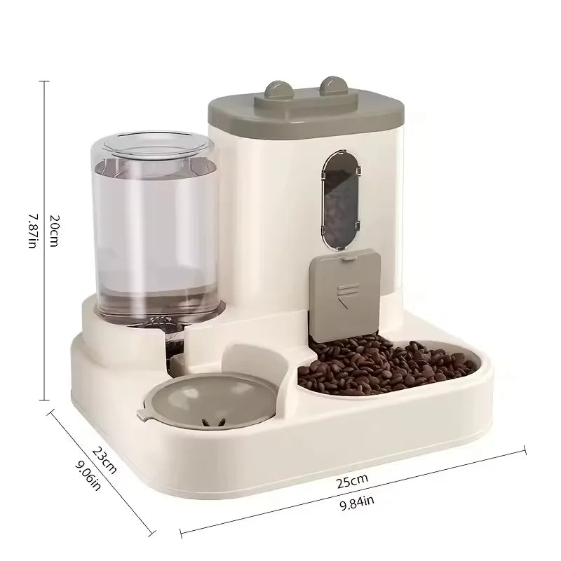 Pet large-capacity feeder integrated automatic water dispenser cat food bowl