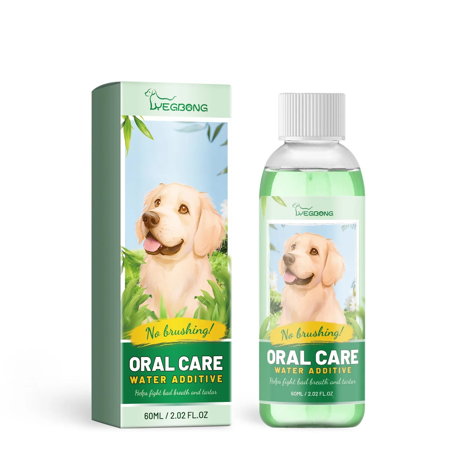 Yegbong 60ml Pet Oral Refreshing Liquid Deodorant Oral Care Bad Breath Remove Cleaning Teeth Stains Mouth Wash Pet Oral Cleanser