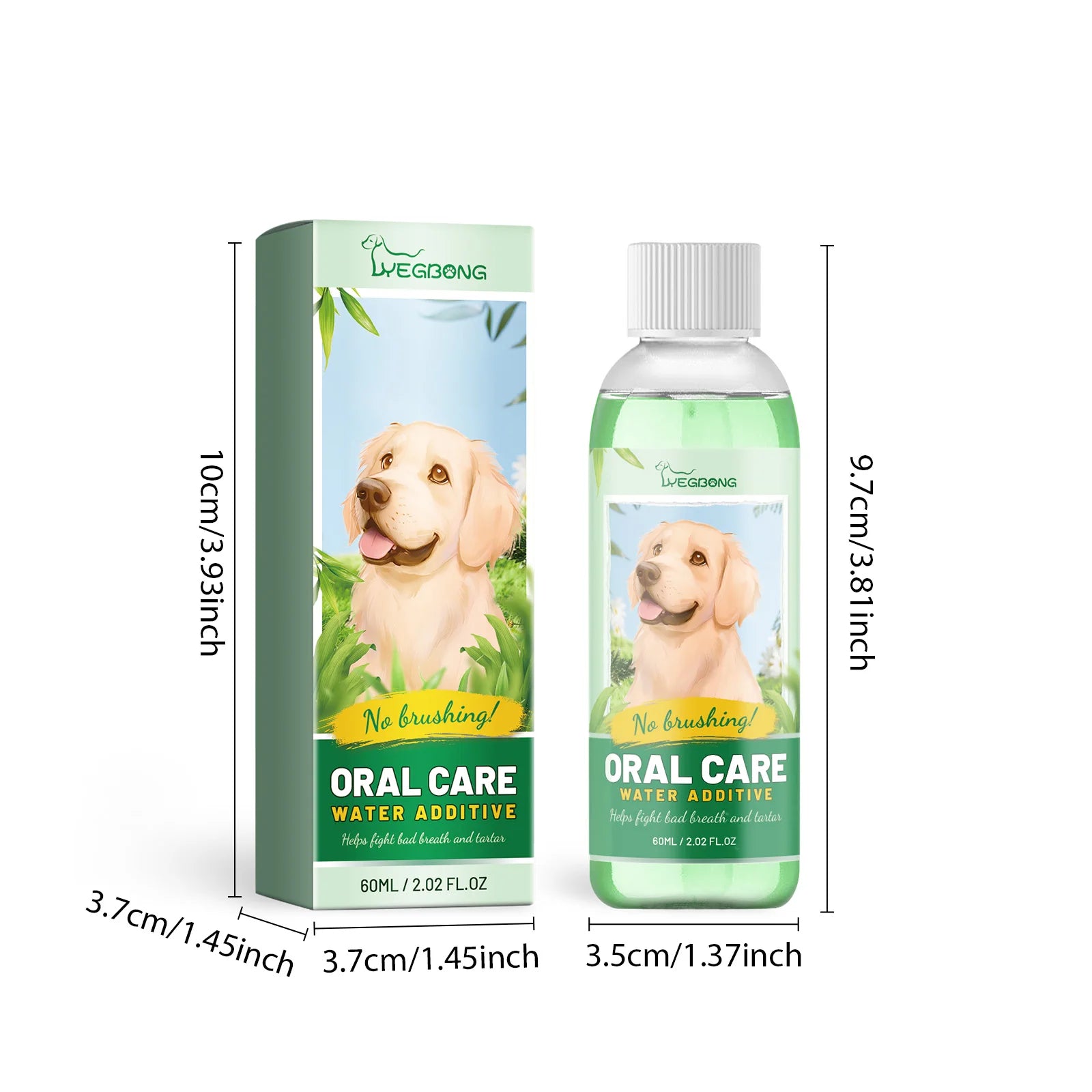 Yegbong 60ml Pet Oral Refreshing Liquid Deodorant Oral Care Bad Breath Remove Cleaning Teeth Stains Mouth Wash Pet Oral Cleanser