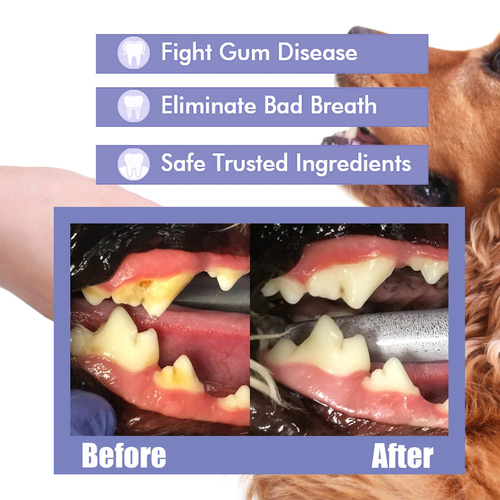 Yegbong 30ml Pet Teeth Cleaning Spray Cats Dogs Whitening Remove Bad Breath Tooth Stains Calculus Deodorant Pet Oral Care Spray