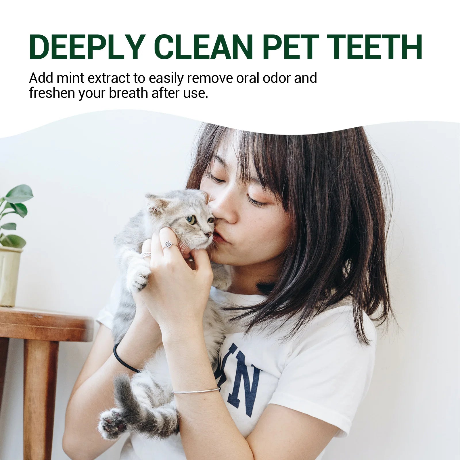 Yegbong 60ml Pet Oral Refreshing Liquid Deodorant Oral Care Bad Breath Remove Cleaning Teeth Stains Mouth Wash Pet Oral Cleanser