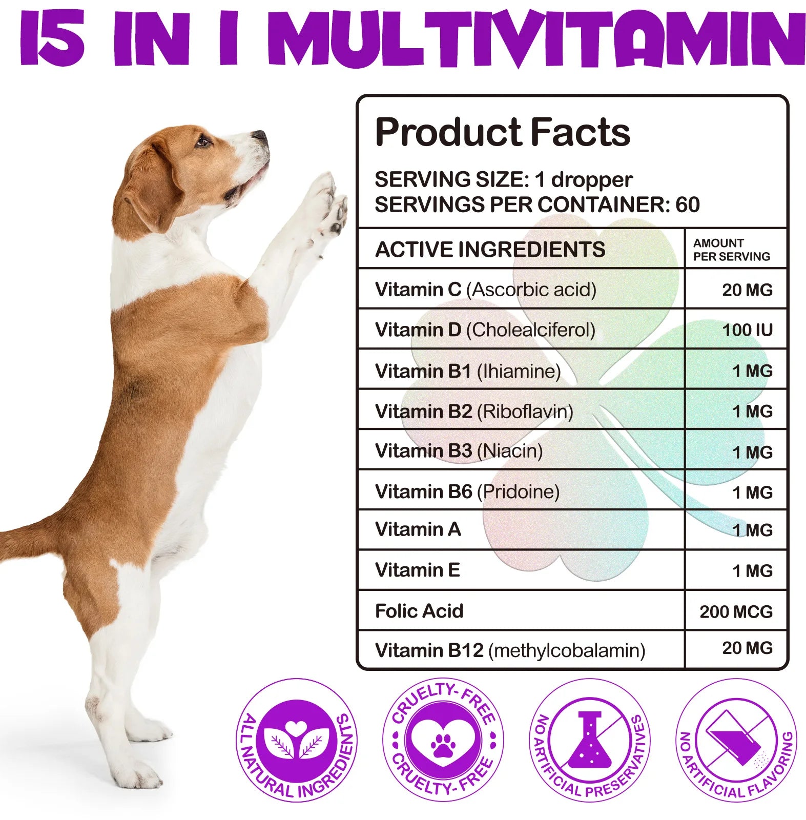 15 in 1 Multivitamin for Dog Helps with Immune System