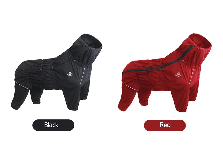 Pet Dog Coat Outdoor Jacket Pet Waterproof Winter Warm Clothes Big Jumpsuit Reflective