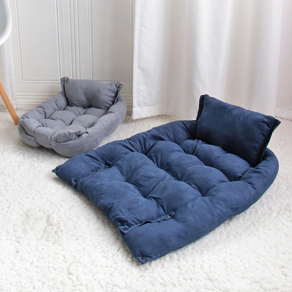 Warm Dog Sofa Bed Winter Pet Dog Cat Bed Sleeping House Kennel Mat