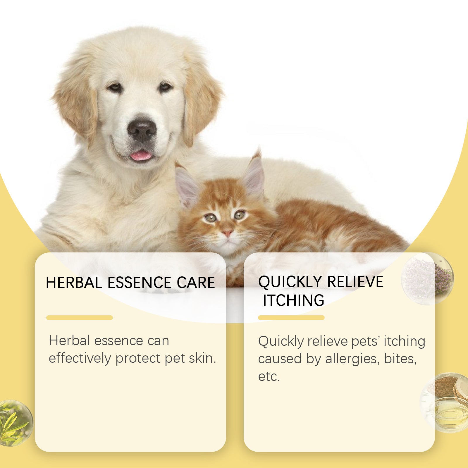 Pet Skin Care Spray Relieve Discomfort for Dogs Cat Flea Lice Control