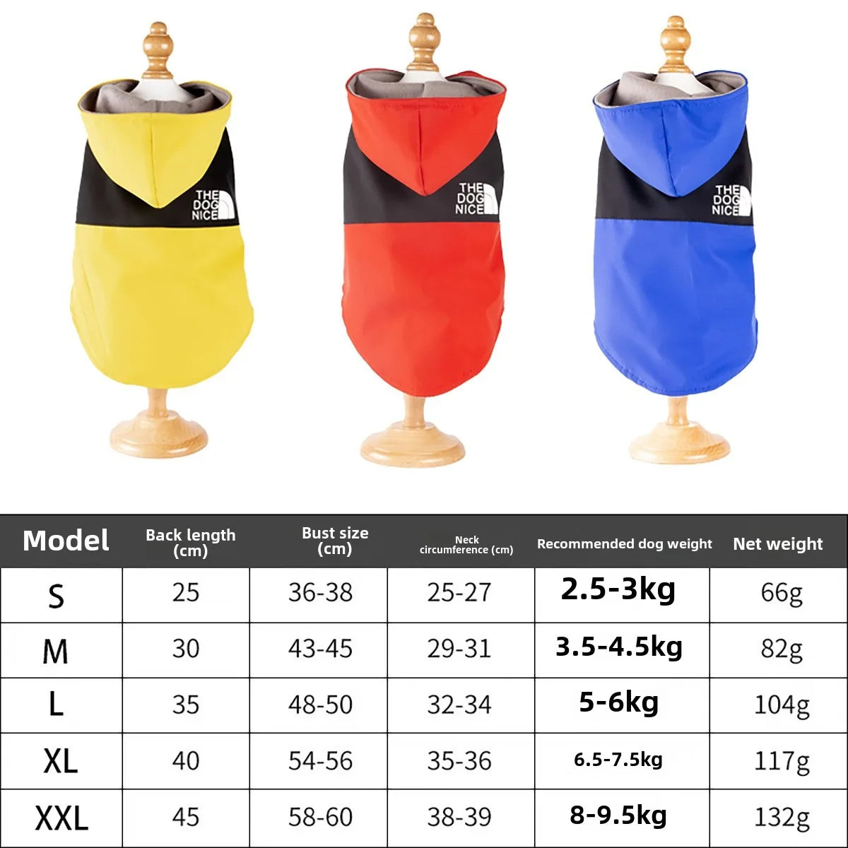 Waterproof Raincoat Jacket for Dogs Teddy Spring Autumn Handsome