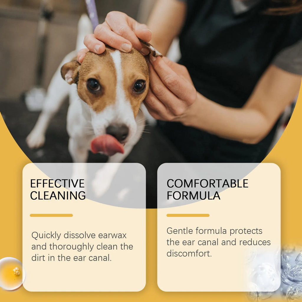EelJoy Pet Ear Drops for Dog Cat Anti Itch Anti Mite Soothing Skin Moisturizing