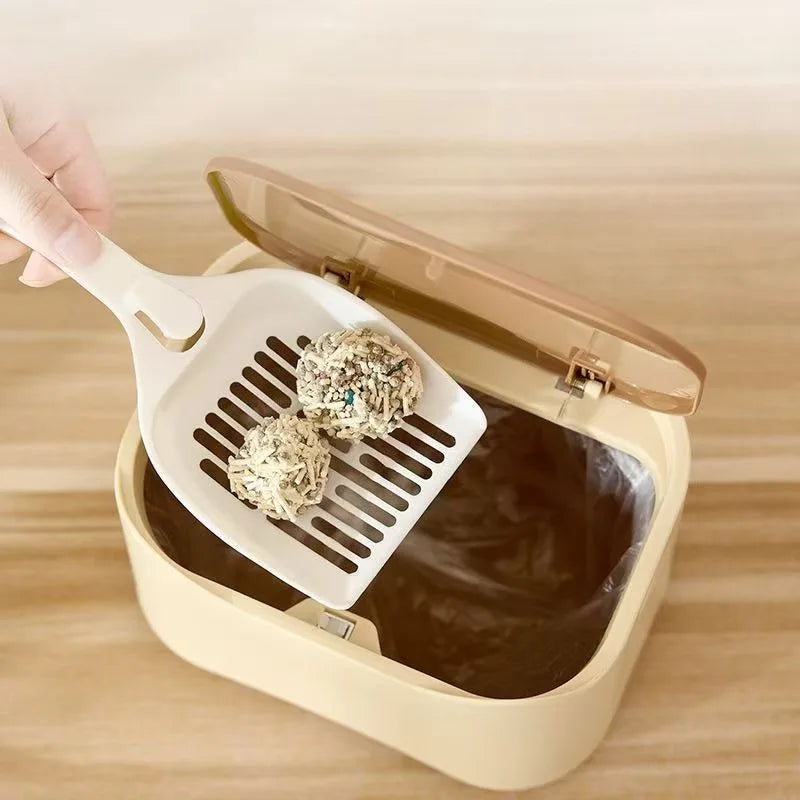 Litter bin for cat litter, odour-proof, closed mini cat litter bin, pet toilet product, deodorising device