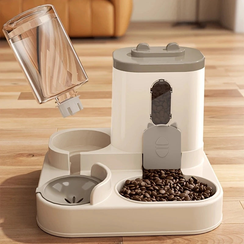 Pet large-capacity feeder integrated automatic water dispenser cat food bowl