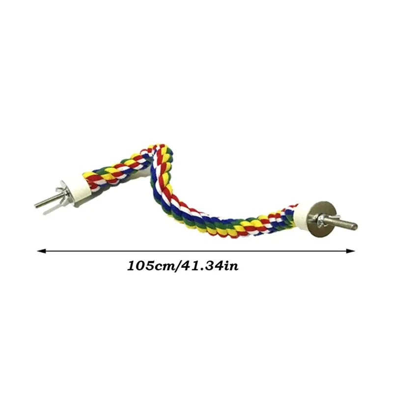Parrot Rope Hanging Braided Budgie Chew Rope Bird Cage