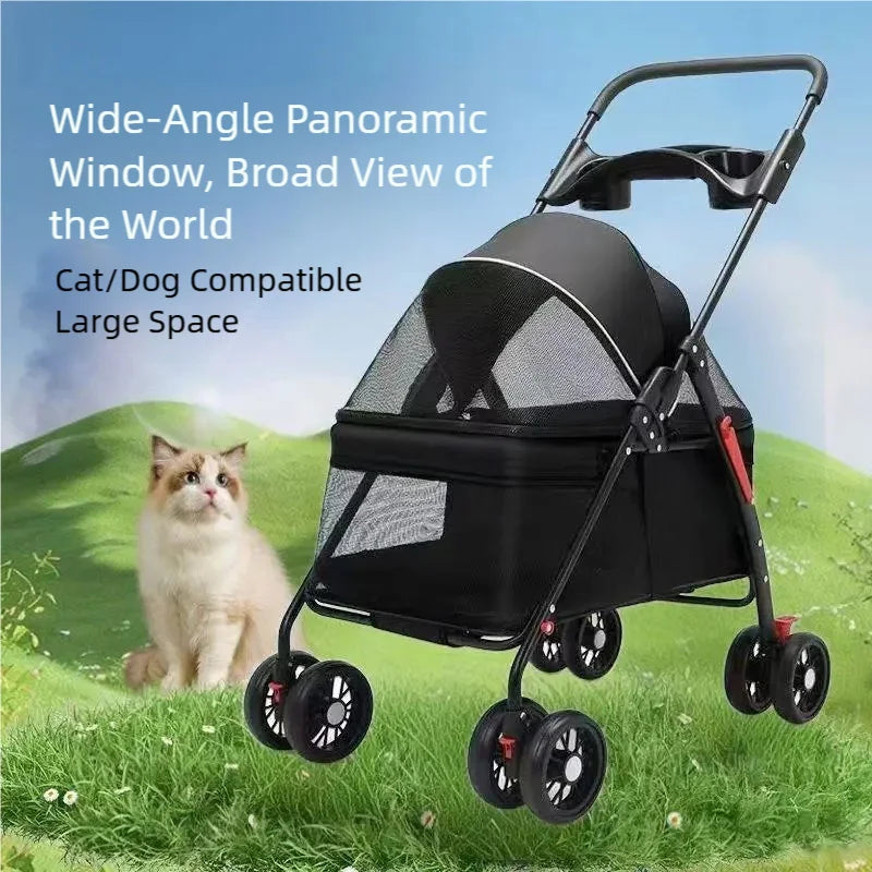 Pet cart, baby cart, small pet cart, lightweight and foldable, suitable for outdoor travel