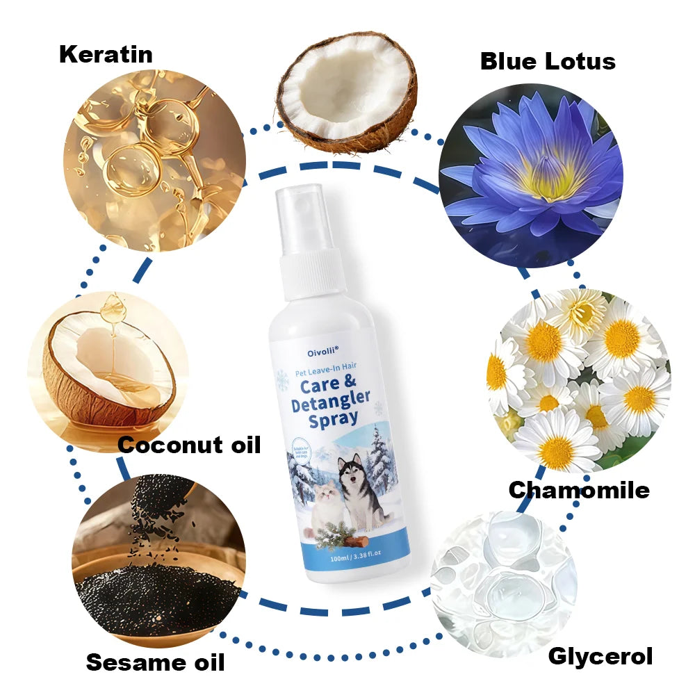 Oatmeal Aloe Pet Conditioner Smooths Prevents Tangling Moisturizing Formula
