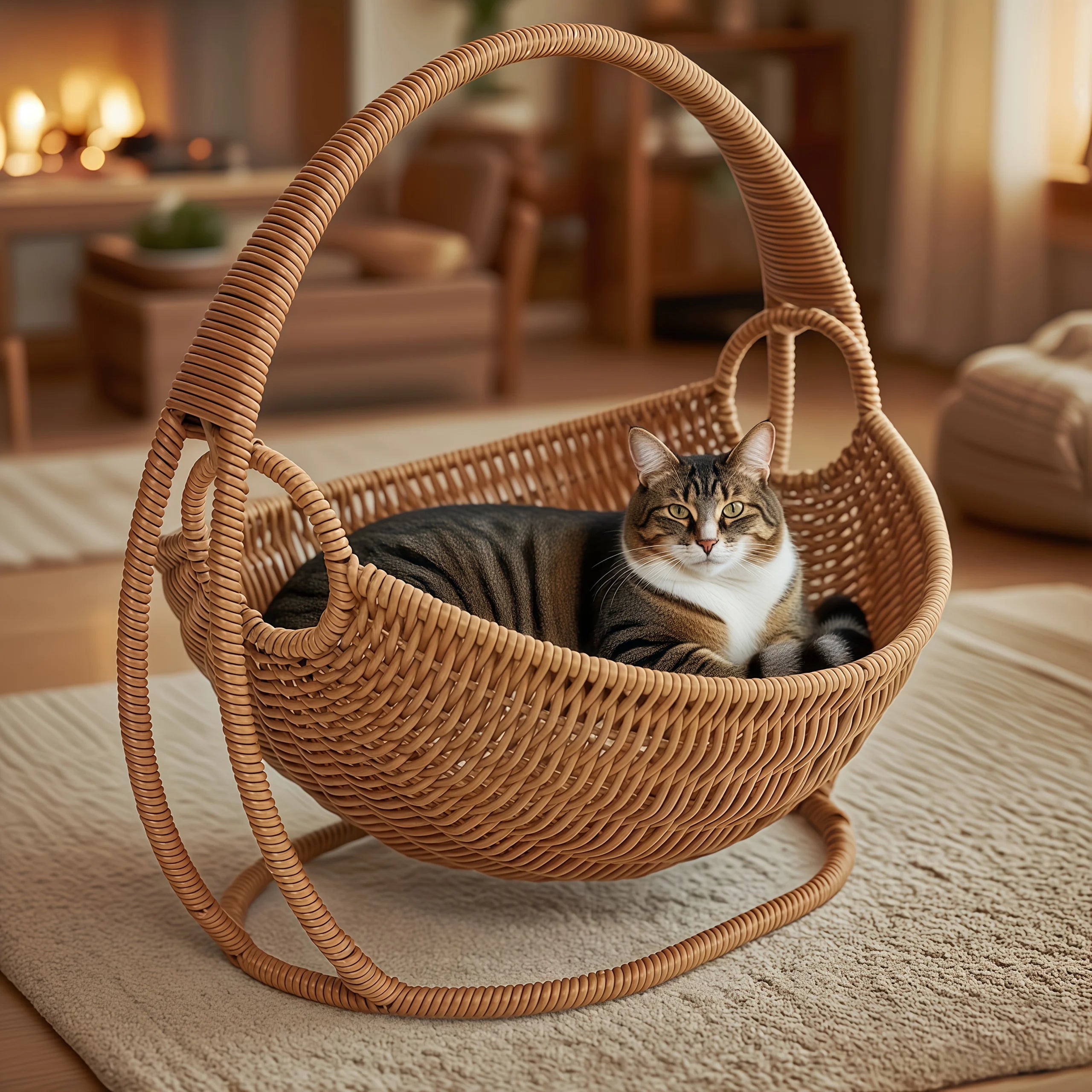 Cat Hammock with Bracket Indoor Hanging Pet Beds for Cats