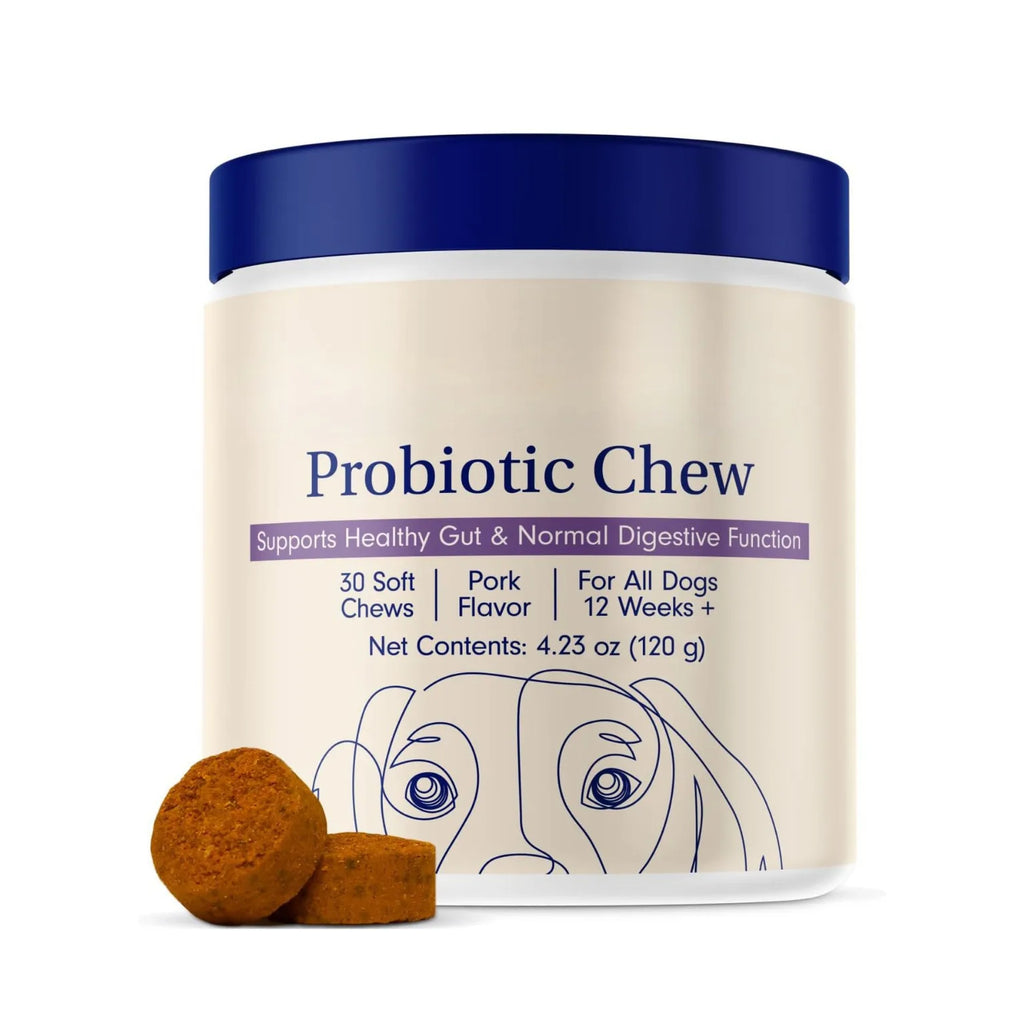 30 Count Probiotics for Dogs Pet Digestive Immune Supplement