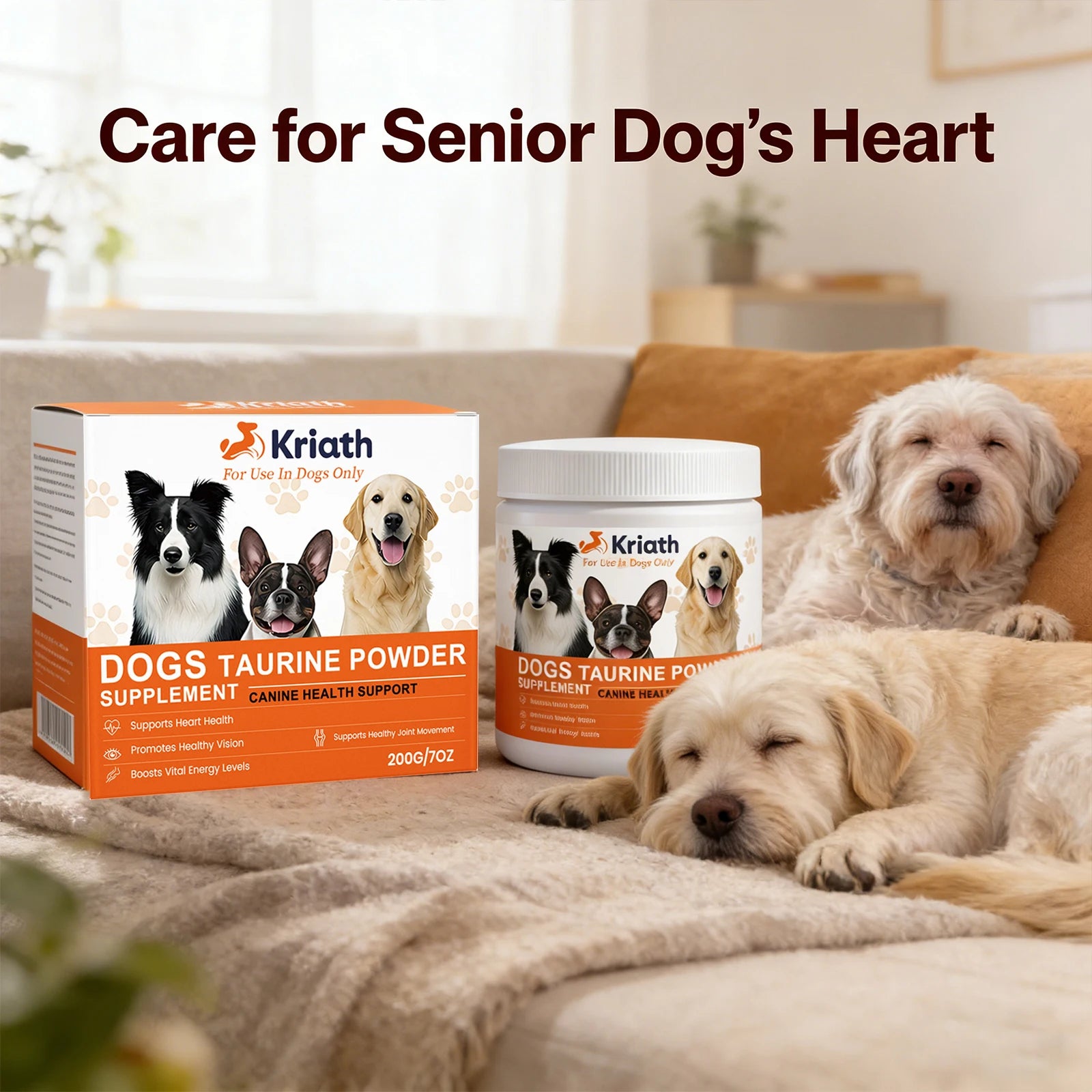 Dogs Taurine Powder Support Heart Health Boosts Vital Energy Levels