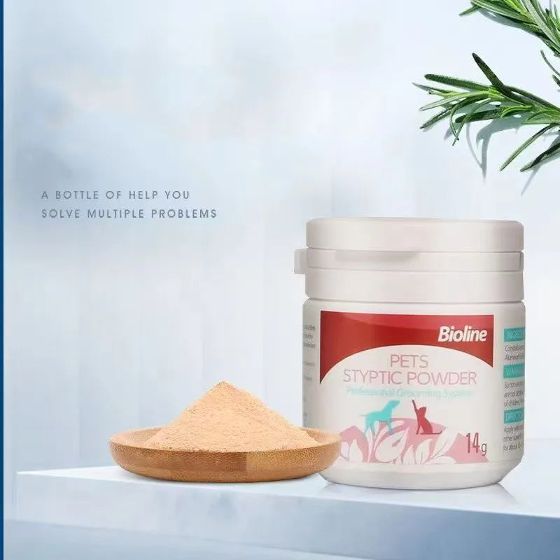 2 Pcs Pet Care Powder Quick Stop Bleeding Supplies for Dogs and Cats