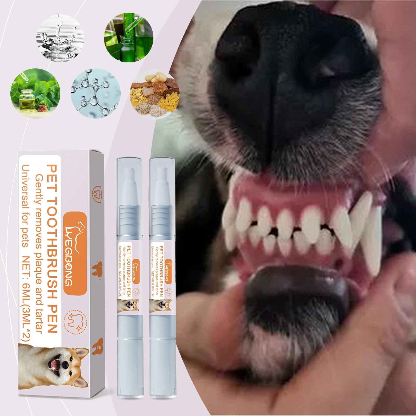 Pet toothbrush pen dog cat tartar calculus cleaning deodorant deodorant teeth cleaning pen