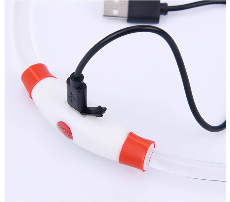 Luminous Dog Collar Light Charge Cat Necklace, Led Fashion Flashing DIY