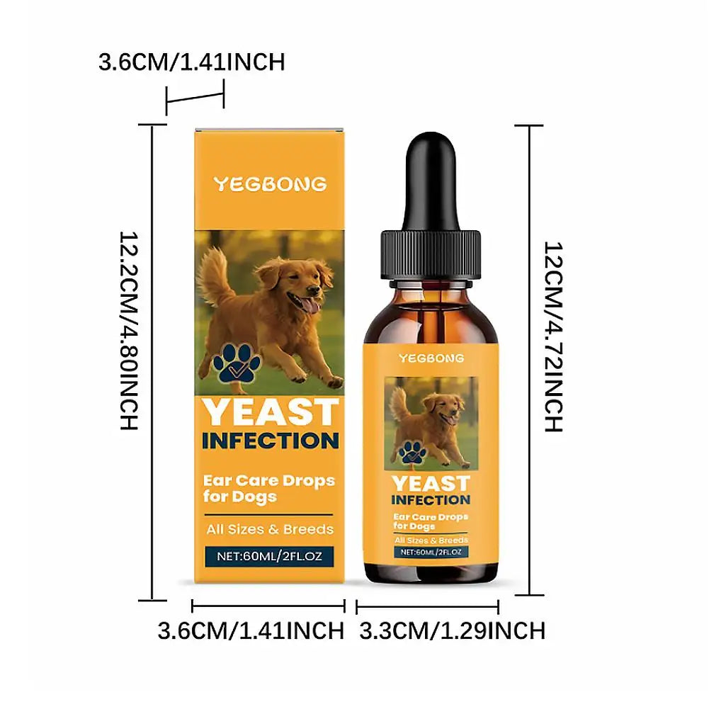 60ml Pet Ear Drops Dissolve Ear Wax Odor Remover