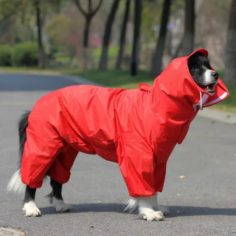 Waterproof Dog Raincoat Hoodie Jacket Rain Poncho Pet Rainwear