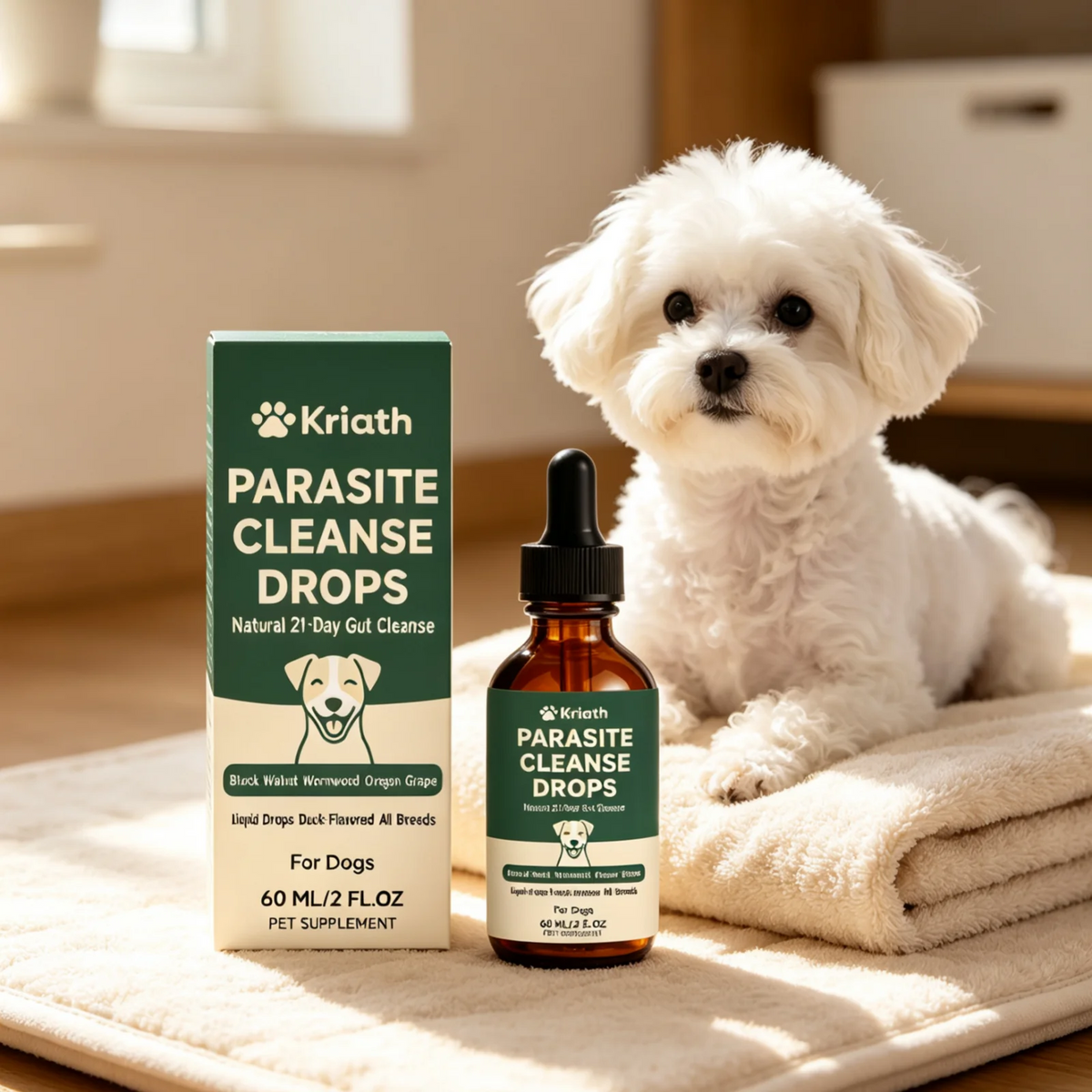 Kriath Pet Digestive Supplement Drops Digestive Comfort