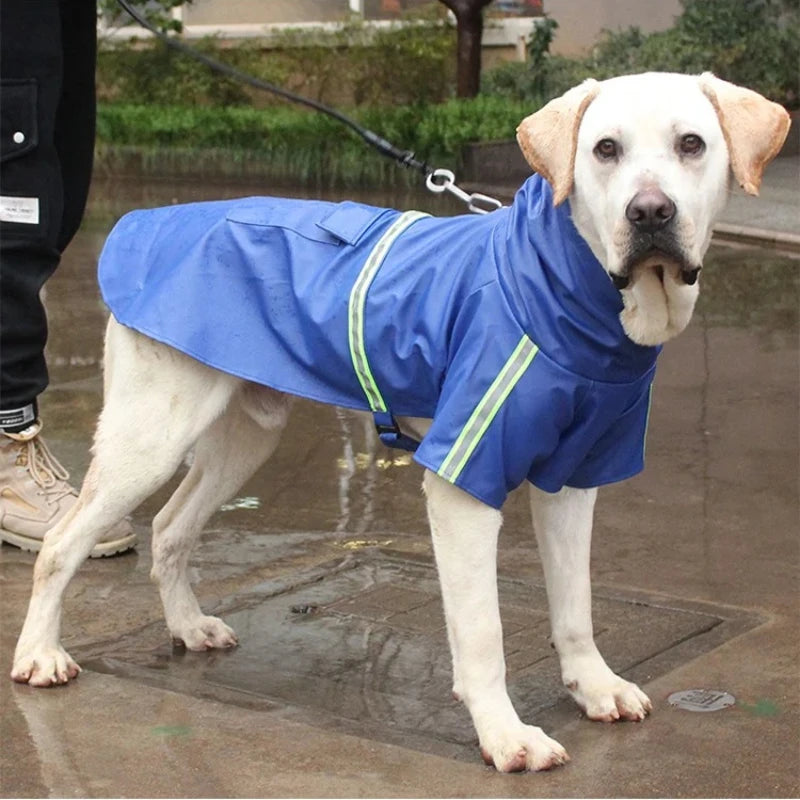 Large Dog Raincoat Corgi Cloak Style Puppy Waterproof Dog Clothes Reflective