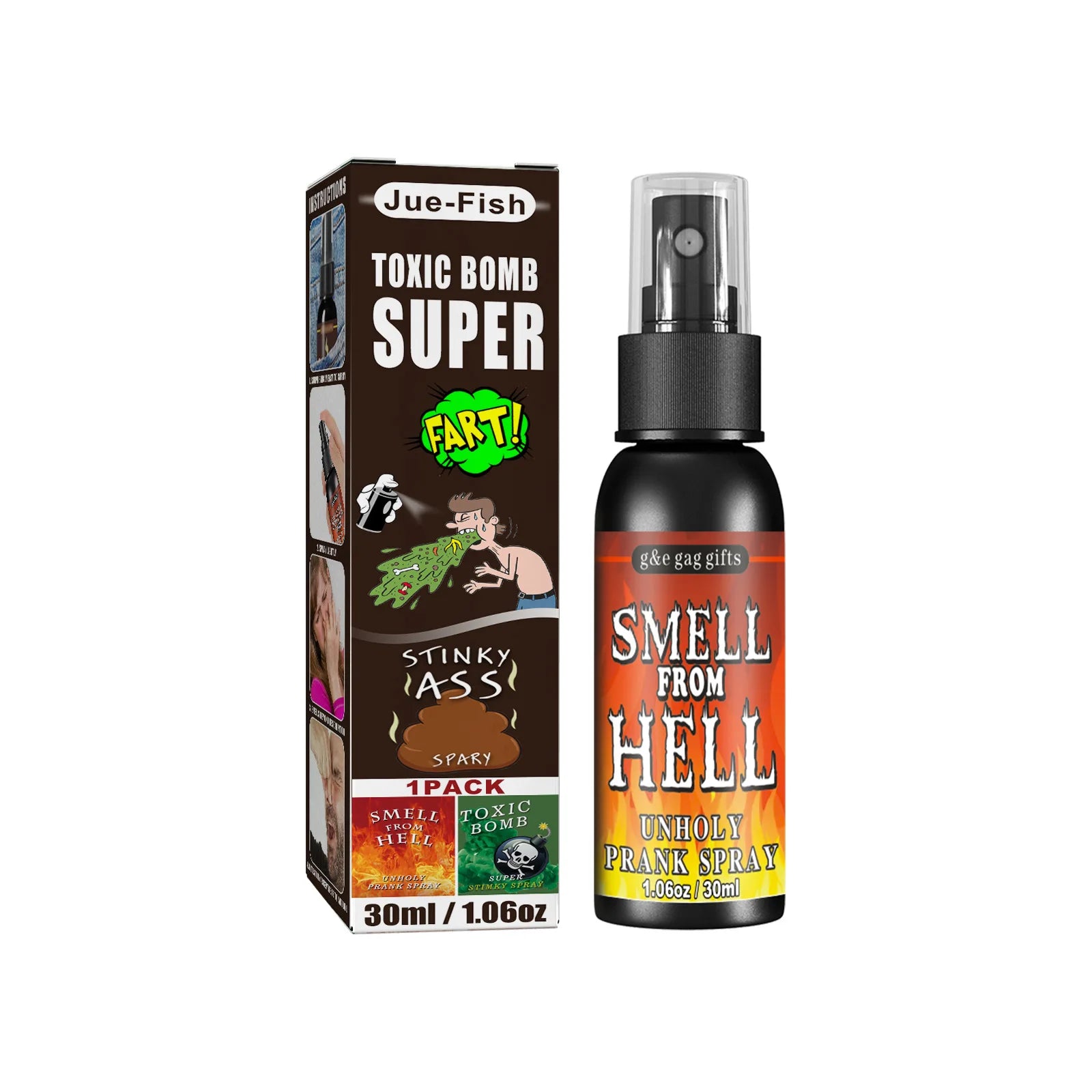 Pet Toys Smelly Fart Spray, April Fool's Day Prankster Toy Spoof Smelly Entertainment Poo Hell Bomb Smell