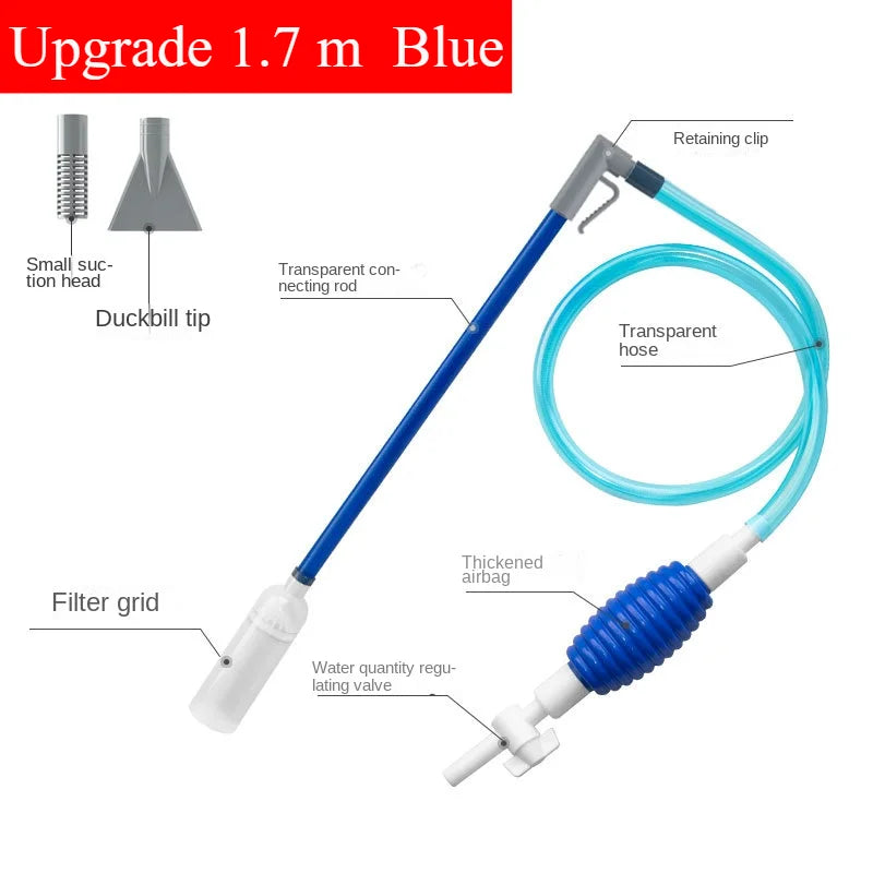 Large Fish Tank Aquarium Siphon Vacuum Gravel/Sand Washing and Water Change Cleaning Tool Kit with Extension Tube  fish tank