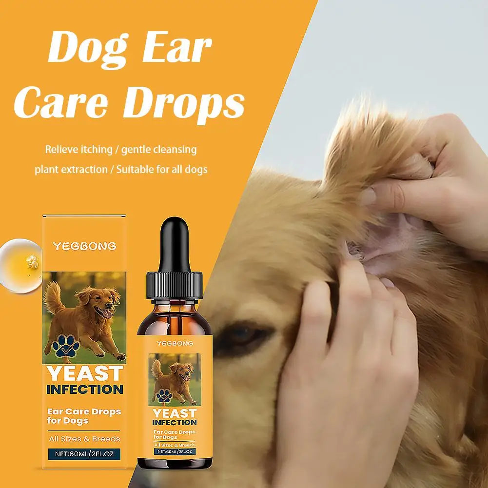 60ml Pet Ear Drops Dissolve Ear Wax Odor Remover