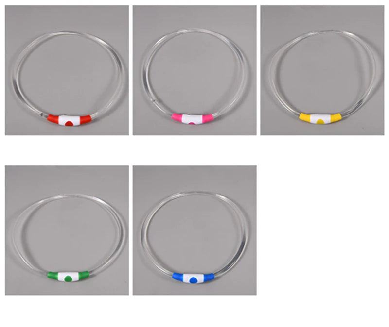 Luminous Dog Collar Light Charge Cat Necklace, Led Fashion Flashing DIY