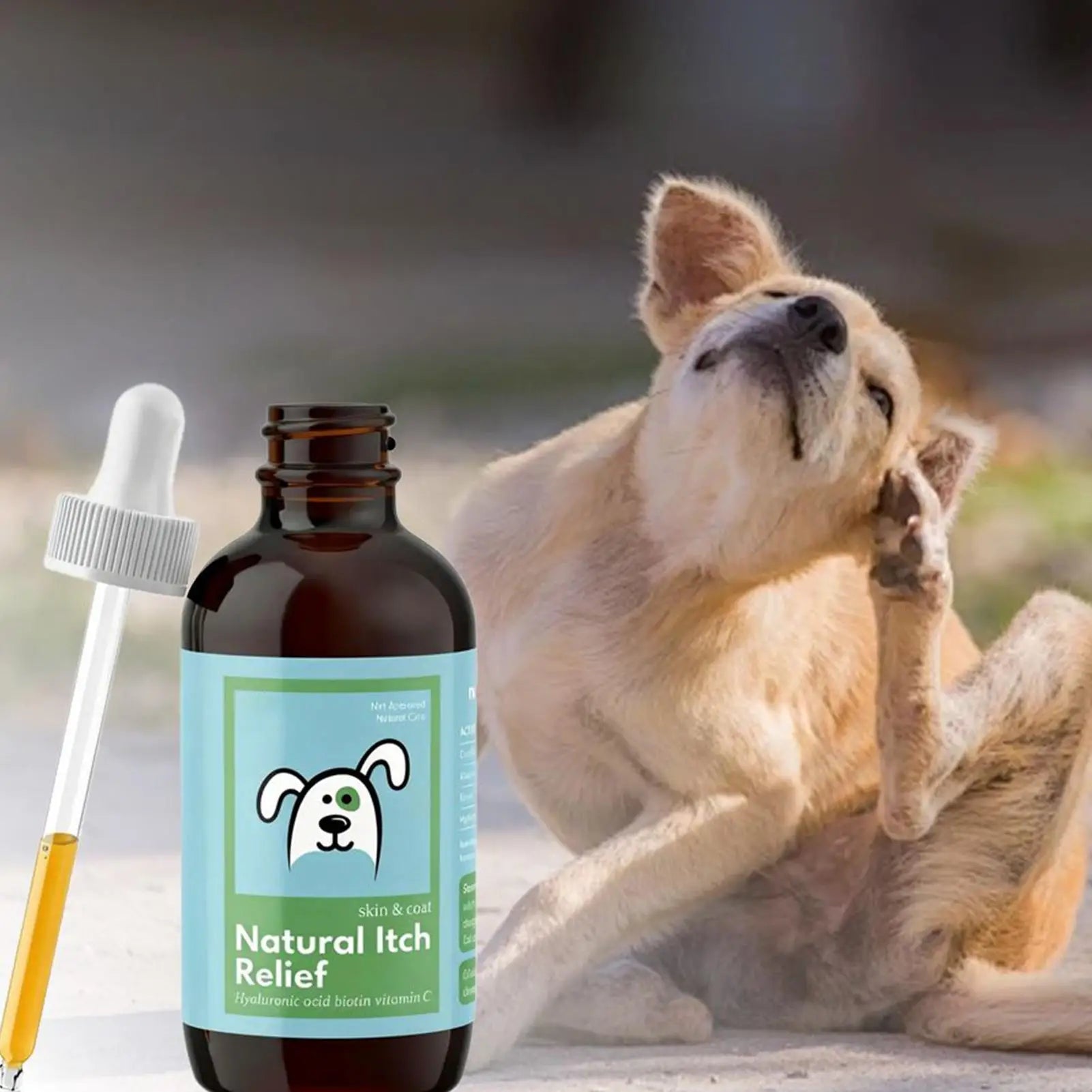 60ml Dog Itch Relief Spray Natural Soothing Oil Anti Itch for Small Large Breeds