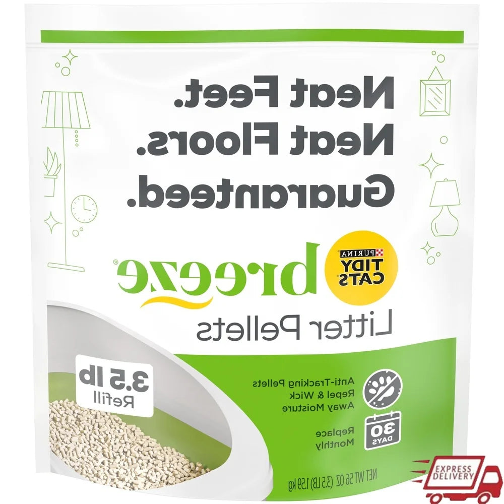Non Clumping Cat Litter Pellets Low Dust Odor Control 3.5 lb Cat Litter Multi Cat Homes Easy Maintenance 99.9 Dust Free