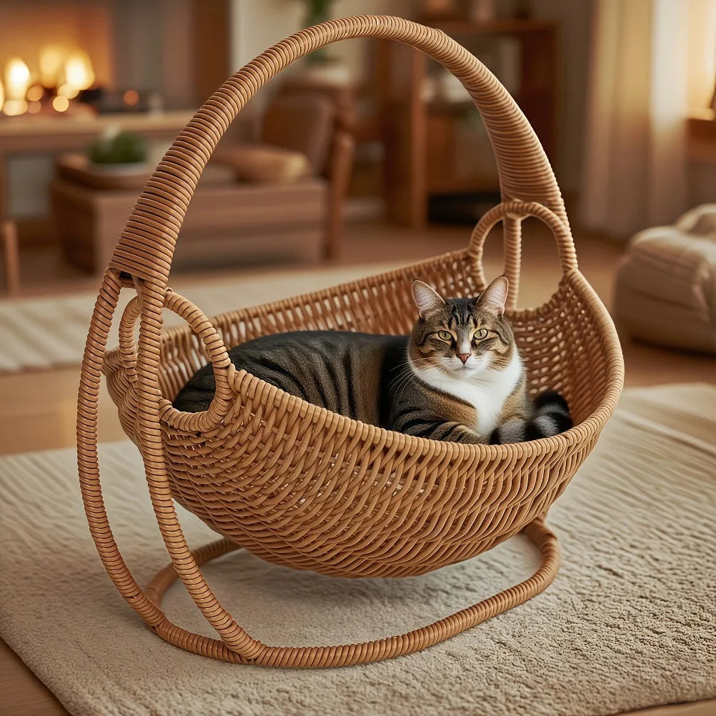 Cat Hammock with Bracket Indoor Hanging Pet Beds for Cats