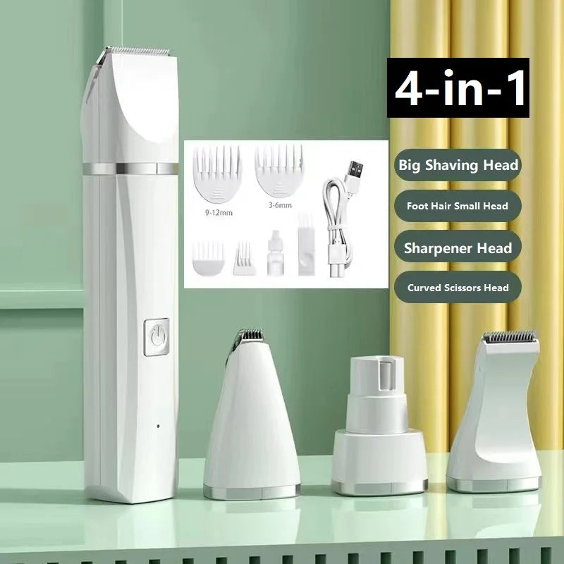 Professional 4-in-1 Electric Pet Grooming Tool Set Dog Hair Clippers
