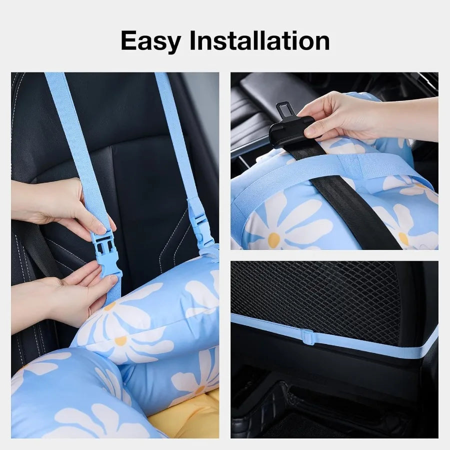 Portable and Washable Pet Car Seat for Small Dogs and Cats Compact Travel Carrier Bed with Safety ClipOn Leash for Secure and C