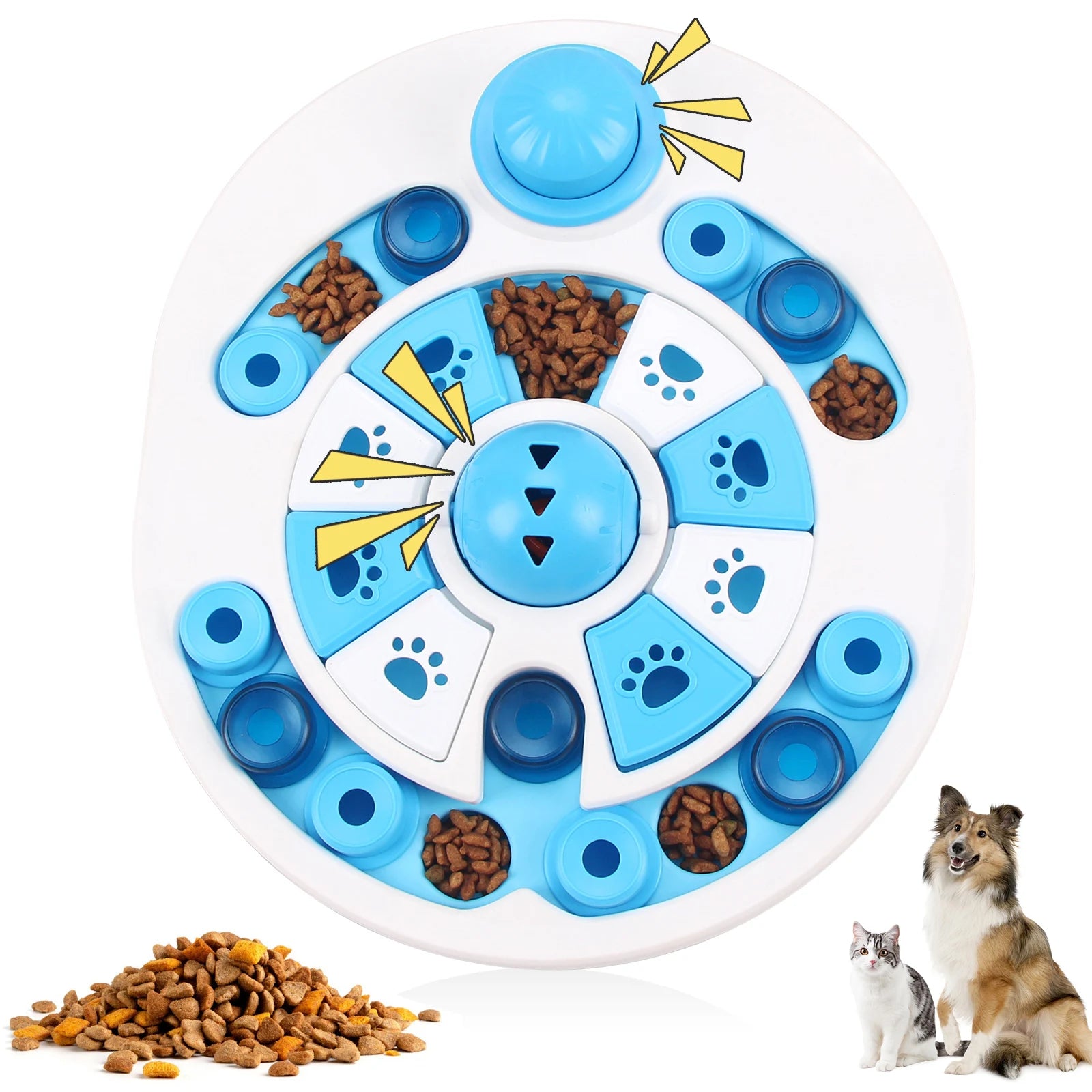 Dog Slow Feeder Food Dispenser Interactive Training Increases Puppy IQ Anti Choking