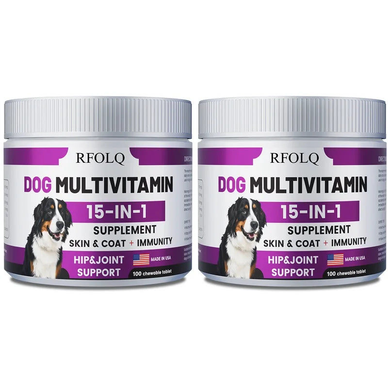 Dog Multivitamin - Promotes Healthy Skin and Coat, Supports Joint Health