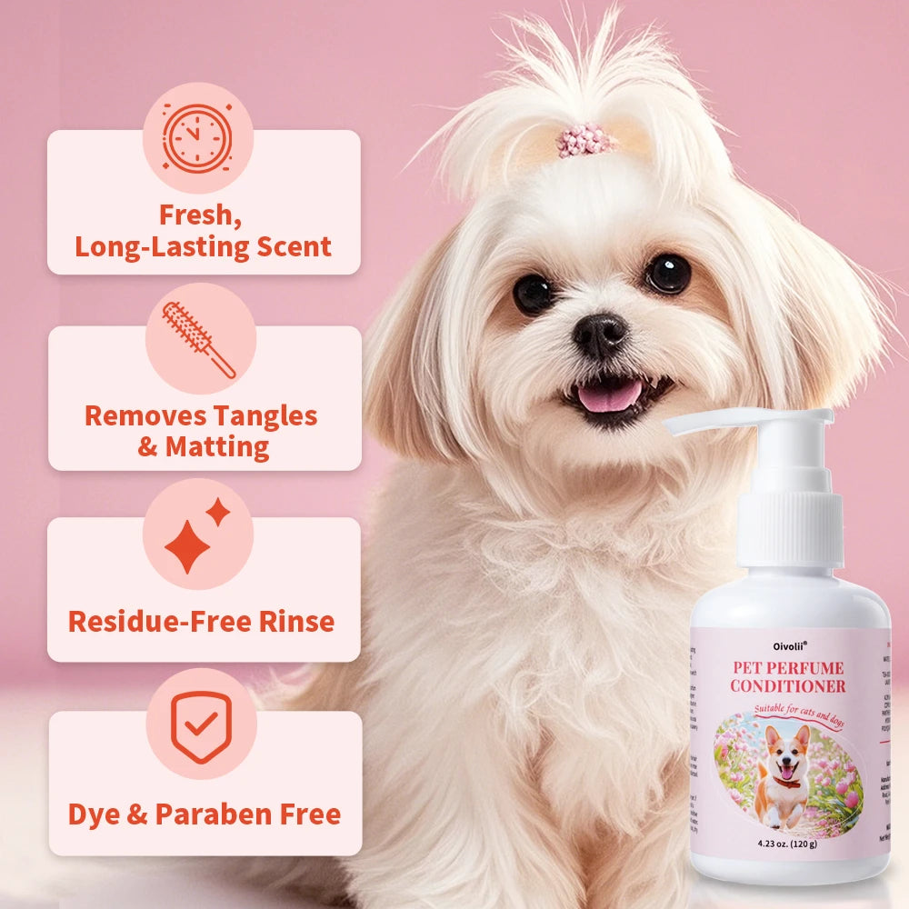 Oatmeal Aloe Pet Conditioner Smooths Prevents Tangling Moisturizing Formula