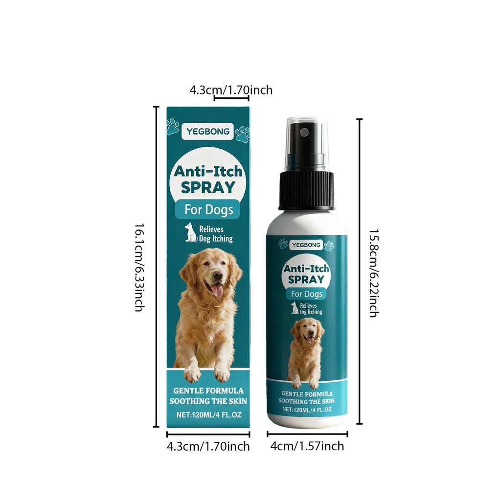YEGBONG Dog Anti Itch Spray Gentle Skin Care Spray Soothe Irritated Skin Relieve Dog Itching