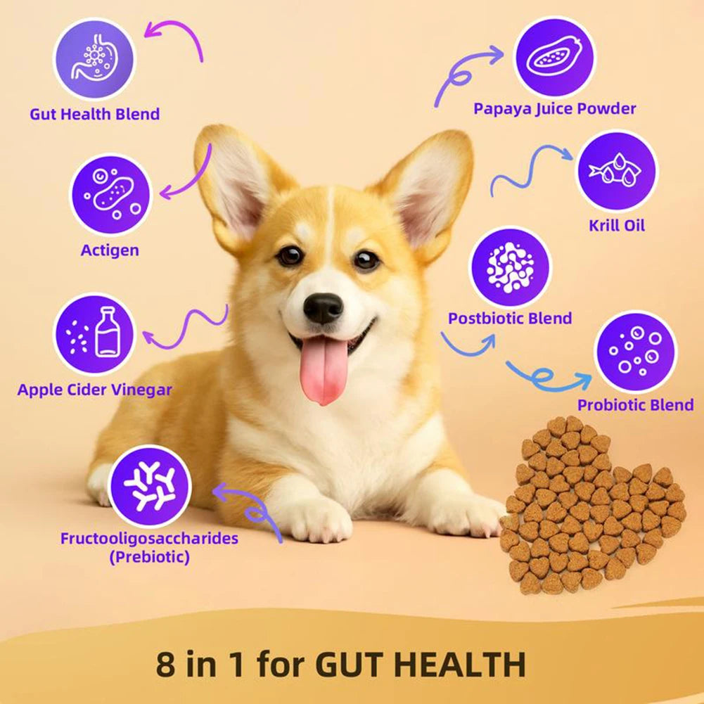 Probiotics Supplements for Dogs 90 Count Digestive Enzymes