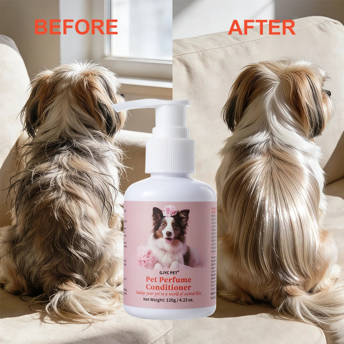 Oatmeal Aloe Pet Conditioner Smooths Prevents Tangling Moisturizing Formula