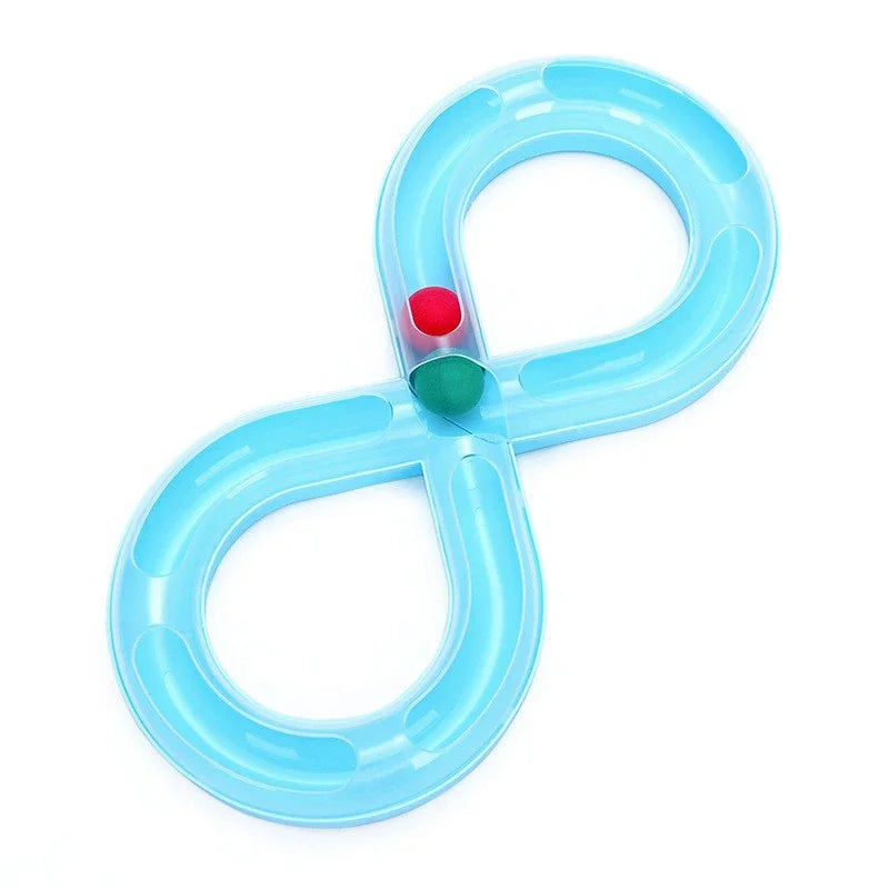 Cat Toy Self Entertaining Track Ball with Spinner Disk Interactive