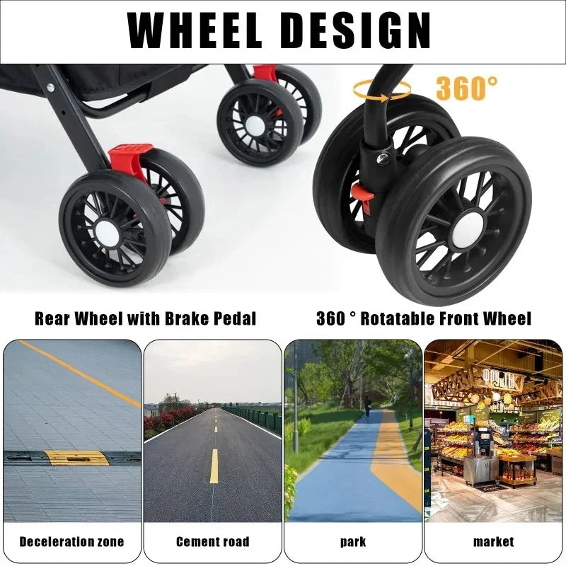 Pet cart, baby cart, small pet cart, lightweight and foldable, suitable for outdoor travel