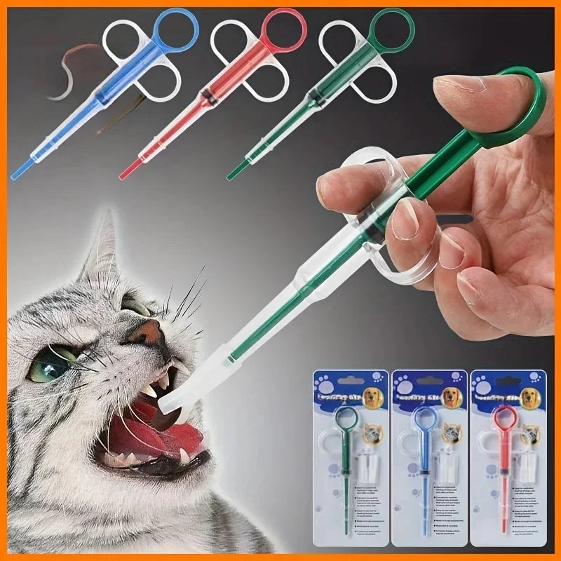 Pet Medicine Dispenser Cat Tablet Syringe Feeder Soft Tip Multi-Purpose Feeder