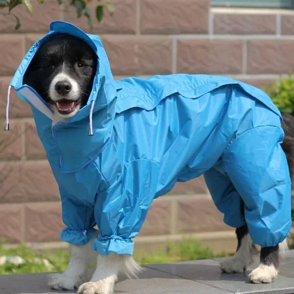Waterproof Dog Raincoat Hoodie Jacket Rain Poncho Pet Rainwear