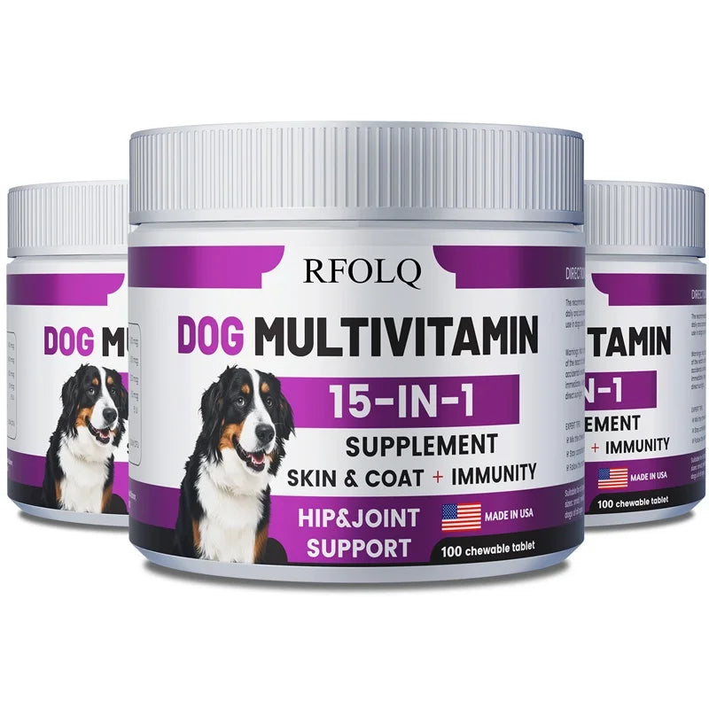 Dog Multivitamin - Promotes Healthy Skin and Coat, Supports Joint Health