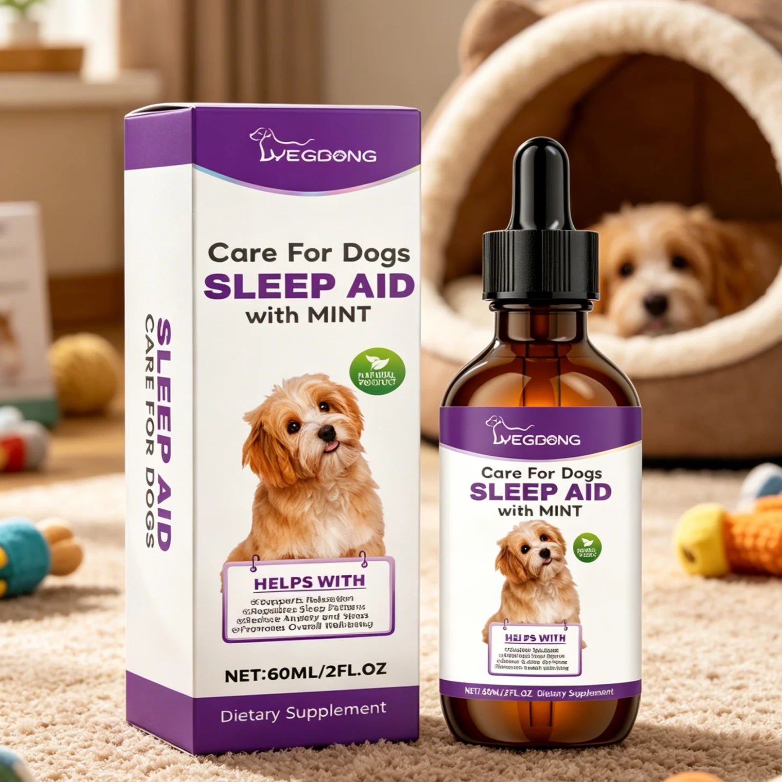 YEGBONG Dog Sleep Support Drops Reduce Anxiety Night Sedation